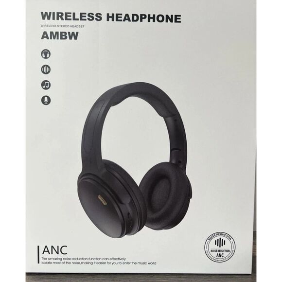 AMBW Wireless Headphones with Active Noise Cancelling (ANC) 🎧 New Condition - Picture 1 of 10